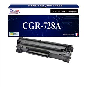 T3AZUR -Toner compatible avec Canon 728 (3500B002) pour Canon MF4580  MF4580DN  MF4730  MF4750  MF4780W  MF4870DN  MF4890DW