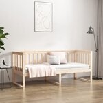 vidaXL Lit de jour sans matelas 75x190 cm bois de pin massif