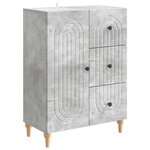 vidaXL Buffet Gris béton 66 x 34 5 x 90 cm Bois d'ingénierie