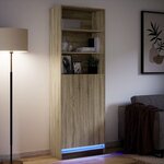 vidaXL Buffet haut LED chêne sonoma 69x32 5x200 cm bois d’ingénierie