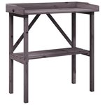 vidaXL Table à plantes avec étagère gris 78x38x82 5 cm bois de sapin