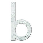 Numéro B - Numéro adhésif pour boîtes aux lettres- Pierre véritable 50 mm  Albatre