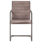 vidaXL Chaises à manger cantilever lot de 6 marron cuir véritable