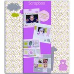 Coffret de naissance Scrapbooking - Fille