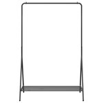 vidaXL Porte-vêtements Noir Métal Moyen Rangement Porte-vêtements