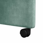 vidaXL Chaises de Salle à Manger avec Roues 2 Pièces vert mer