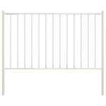 vidaXL Panneau de clôture poteau Acier enduit poudre 1 7x1 25 m Blanc