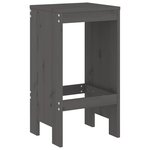vidaXL Ensemble de bar de jardin 9 Pièces gris bois de pin massif