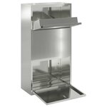 vidaXL Boîte de dépôt de colis avec porte Chrome 44 x 22 x 82 cm Acier