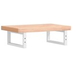 vidaXL Étagère de vasque murale acier et bois massif de hêtre