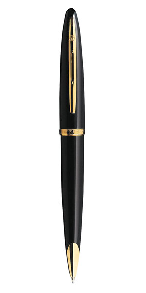 Waterman carène stylo bille  noir  recharge bleue pointe moyenne  coffret cadeau