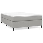 vidaXL Cadre de lit gris clair 140x200 cm tissu