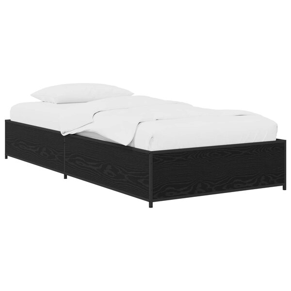 vidaXL Cadre de lit Chêne noir 80 x 200 cm Bois d'ingénierie
