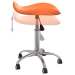 vidaXL Tabouret de salon et spa Orange Similicuir