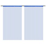 vidaXL Rideau en fils 2 Pièces 100 x 250 cm Bleu