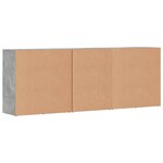 vidaXL Buffets 3 Pièces gris béton bois d'ingénierie