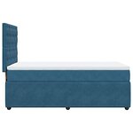 vidaXL Sommier à lattes de lit avec matelas bleu 90x190 cm velours