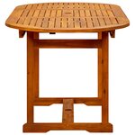 vidaXL Table à dîner de jardin (120-170)x80x75 cm Bois d'acacia massif