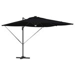 vidaXL Parasol Roma Noir 286 x 285 x 270 cm Aluminium et polyester