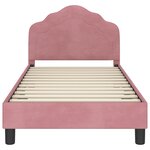 vidaXL Cadre de lit pour enfants avec tête de lit Rose 80 x 160 cm