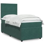 vidaXL Sommier à lattes de lit avec matelas Vert foncé 100x200 cm