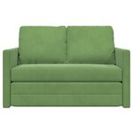 vidaXL Canapé-lit avec coussin Vert clair 122 x 70 x 60 cm Velours