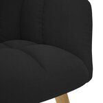vidaXL Chaise de relaxation Noir Tissu