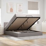 VidaXL Cadre de lit ottoman avec matelas taupe 180x200 cm tissu