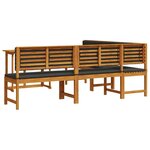 vidaXL Ensemble de banc de jardin 4 Pièces Marron Bois d'acacia massif