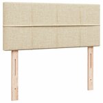 vidaXL Cadre de lit ottoman avec matelas crème 120x190 cm tissu