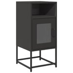 vidaXL Table de chevet noir 36x39x78 cm acier laminé à froid