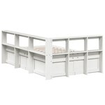 vidaXL Lit bibliothèque sans matelas blanc 135x190 cm bois pin massif