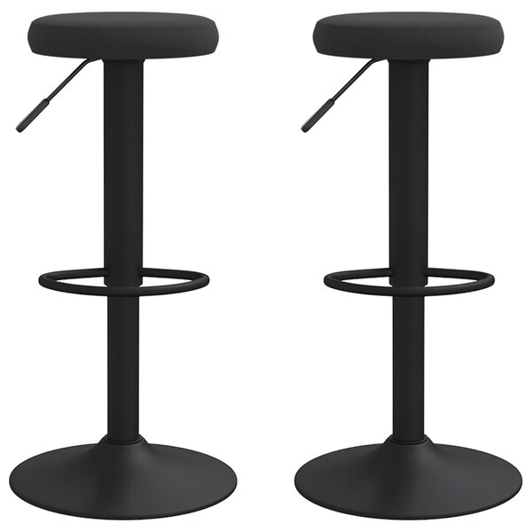 vidaXL Tabourets de bar lot de 2 Noir Velours