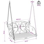 vidaXL Banc Balançoire Acier 105 5 x 61 x 56 cm Blanc antique