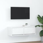vidaXL Meuble TV blanc 80x31x25 5 cm bois d'ingénierie