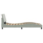 vidaXL Cadre de lit avec LED sans matelas gris clair 80x200 cm velours