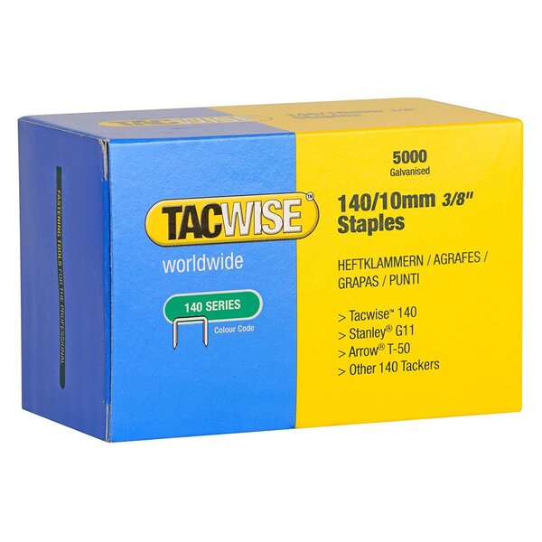 Boîte de 5000 Agrafes galvanisées 140/10 mm Type 140 TACWISE