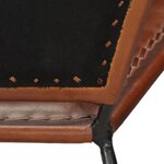 vidaXL Chaise marron cuir véritable