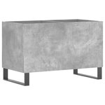 vidaXL Armoire à disques gris béton 74 5x38x48 cm bois d'ingénierie