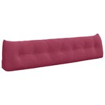 vidaXL Coussin de Dos Bordeaux 200 x 24 x 50 cm Velours