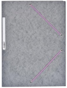 Chemise Carte Lustée 24 x 32 cm à rabats avec élastique Gris COUTAL