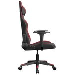 vidaXL Chaise de jeu Noir et rouge bordeaux Similicuir