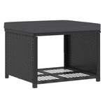 Salon de jardin meuble d'extérieur ensemble de mobilier 4 pièces résine tressée noir 02_0016279