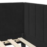 vidaXL Cadre de lit d'angle avec matelas Noir 80 x 200 cm Velours