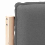 vidaXL Tête de lit capitonnée Gris Naturel et Clair 160 cm Pin massif