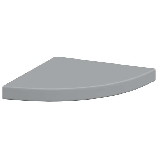 vidaXL Étagère d'angle flottante gris 35x35x3 8 cm MDF