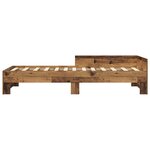 vidaXL Cadre de lit avec tête de lit Bois ancien 80 x 200 cm