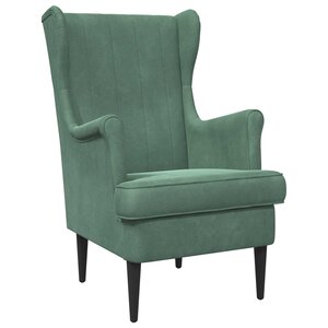 vidaXL Fauteuil Vert Mer Velours