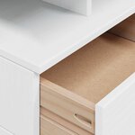 vidaXL Cabinet de chevet HILL Blanc 40 x 31 x 27 cm Pin massif