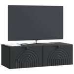 vidaXL Meuble TV mural Noir 99 x 41 x 30 cm Bois d'ingénierie